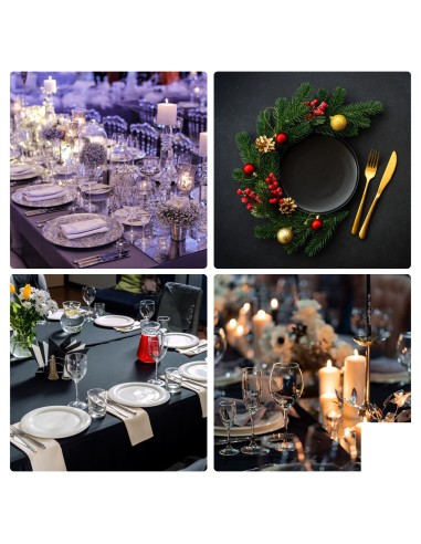 Hoes voor rechthoekige tafel - boogvormig - zwart