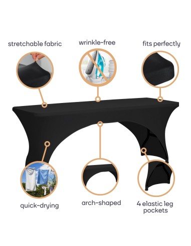 Housse extensible pour table rectangulaire -...
