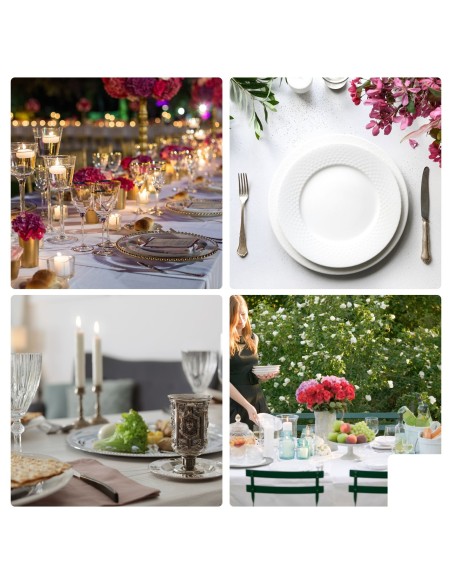 Rectangular table cover - stretch - white