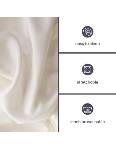 Housse extensible pour table rectangulaire - blanc