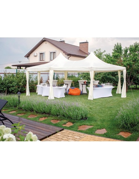 Housse extensible pour table rectangulaire - blanc