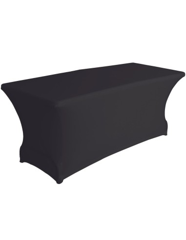 Housse extensible pour table rectangulaire - noir