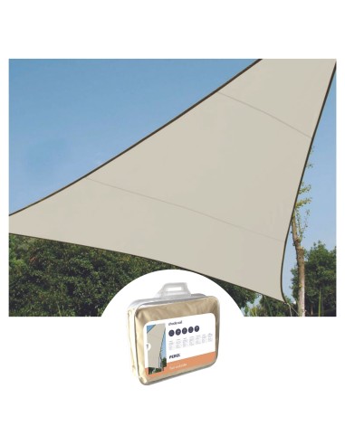 VOILE SOLAIRE - TRIANGLE - 3.6 x 3.6 x 3.6 m - COULEUR: CRÈME PEREL