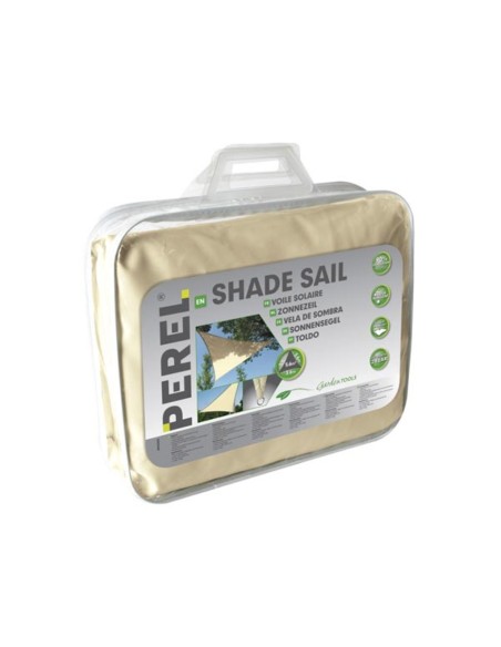VOILE SOLAIRE - TRIANGLE - 3.6 x 3.6 x 3.6 m - COULEUR: CRÈME PEREL