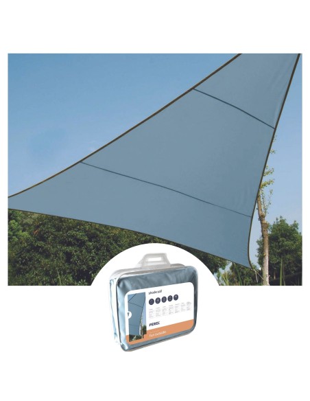 SONNENSEGEL - DREIECKIG - 3.6 x 3.6 x 3.6 m - FARBE: HELLGRAU