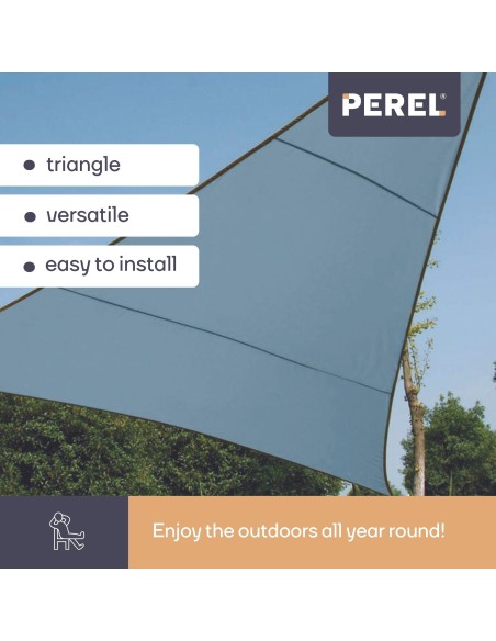 SHADE SAIL - TRIANGLE - 3.6 x 3.6 x 3.6 m - COLOUR: LIGHT SLATE GREY