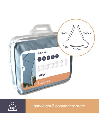 SONNENSEGEL - DREIECKIG - 3.6 x 3.6 x 3.6 m -...