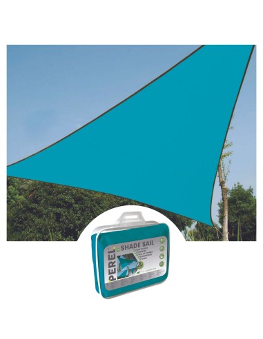 VOILE SOLAIRE - TRIANGLE - 3.6 x 3.6 x 3.6 m - COULEUR : BLEU CIEL