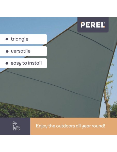 SHADE SAIL - TRIANGLE - 3.6 x 3.6 x 3.6 m - COLOUR: GREEN GREY