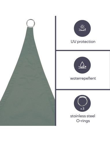 VOILE SOLAIRE - TRIANGLE - 3.6 x 3.6 x 3.6 m -...