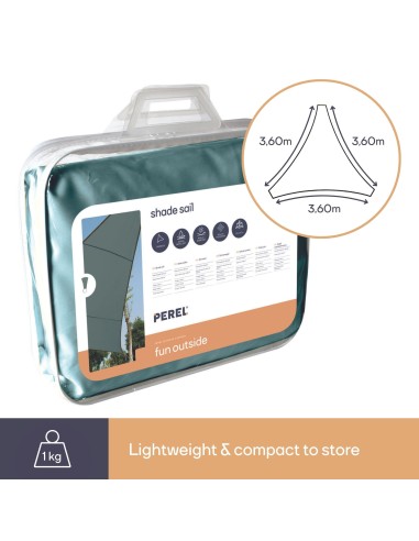 VOILE SOLAIRE - TRIANGLE - 3.6 x 3.6 x 3.6 m -...