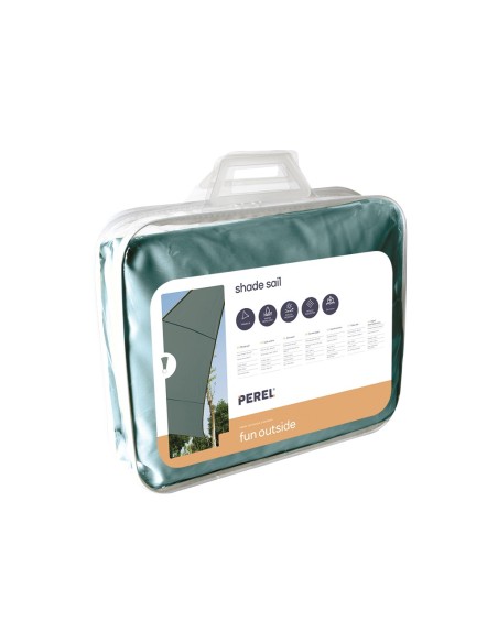 SONNENSEGEL - DREIECKIG - 3.6 x 3.6 x 3.6 m - FARBE: GRÜNGRAU