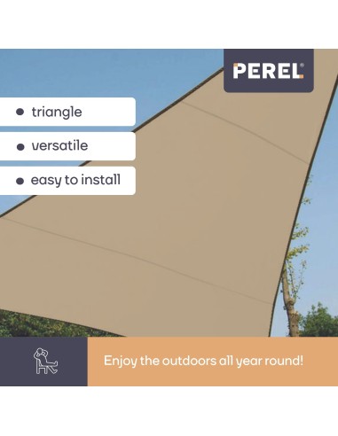 VOILE SOLAIRE PERMÉABLE - TRIANGLE - 3.6 x 3.6...