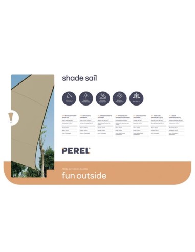 WATER-PERMEABLE SHADE SAIL - TRIANGLE - 3.6 x...