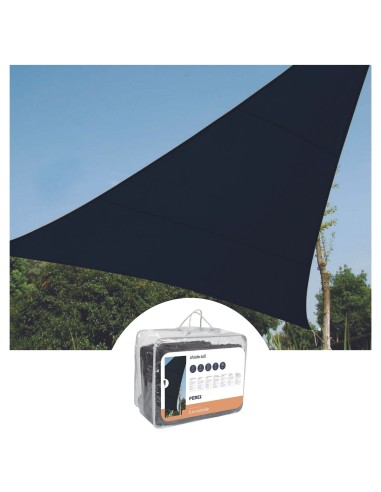 WATER-PERMEABLE SHADE SAIL - TRIANGLE - 3.6 x 3.6 x 3.6 m - COLOUR: CHARCOAL