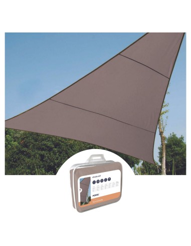 VOILE SOLAIRE - TRIANGLE - 3.6 x 3.6 x 3.6 m - COULEUR: GRIS TAUPE