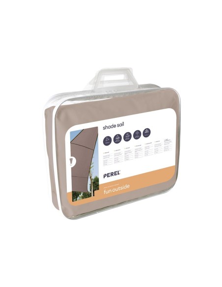 ZONNEZEIL - DRIEHOEK - 3.6 x 3.6 x 3.6 m - KLEUR: TAUPE