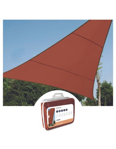 VOILE SOLAIRE - TRIANGLE - 3.6 x 3.6 x 3.6 m - COULEUR : TERRACOTTA