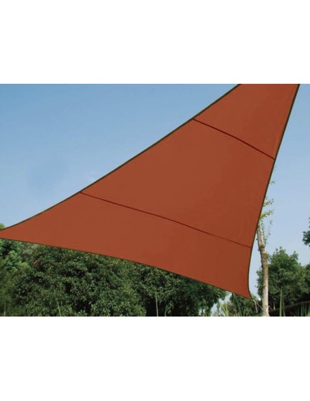 ZONNEZEIL - DRIEHOEK - 3.6 x 3.6 x 3.6 m - KLEUR: TERRACOTTA