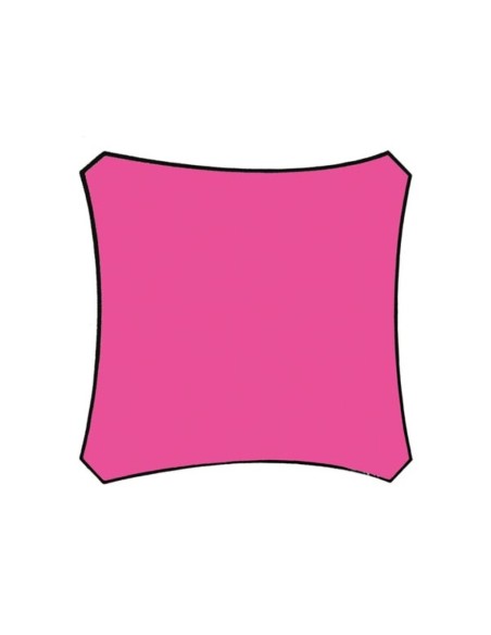 VOILE SOLAIRE - CARRÉ - 3.6 x 3.6 m - COULEUR: FUCHSIA