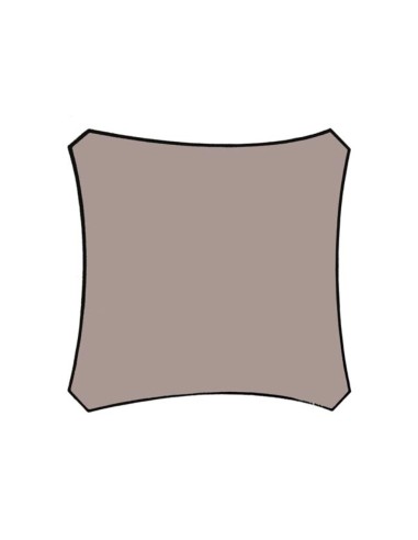 ZONNEZEIL - VIERKANT - 3.6 x 3.6 m - KLEUR: TAUPE