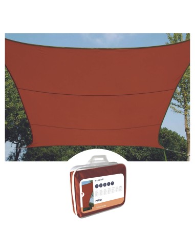 VOILE SOLAIRE - CARRÉ - 3.6 x 3.6 m - COULEUR : TERRACOTTA