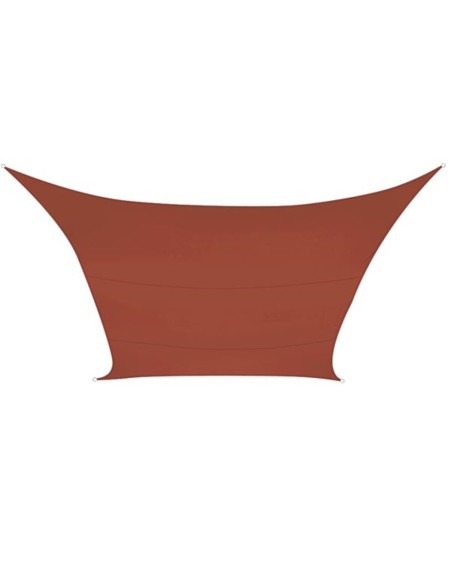 VOILE SOLAIRE - CARRÉ - 3.6 x 3.6 m - COULEUR : TERRACOTTA