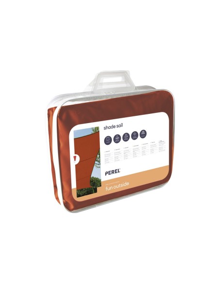 VOILE SOLAIRE - CARRÉ - 3.6 x 3.6 m - COULEUR : TERRACOTTA