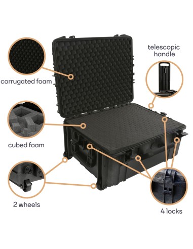 MALLETTE RIGIDE TROLLY - 604 x 473 x 283 mm -...