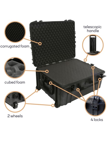 HARTSCHALEN-TROLLEY - 604 x 473 x 283 mm - MIT NOPPENSCHAUM