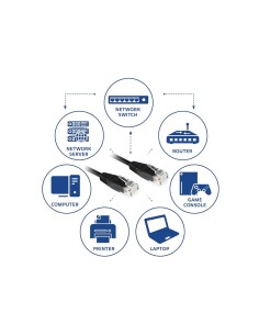 Eminent - Câble patch réseau U/UTP CAT6 / 10 m / noir / M-M 2