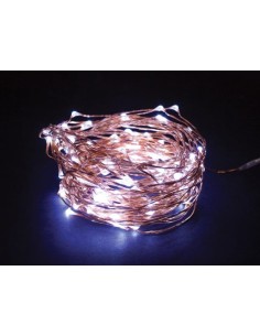 Microlight LED - 12 m - 120 weiße Lampen - Kupfürdraht -...