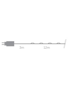 Microlight LED - 12 m - 120 weiße Lampen - Kupfürdraht -... 2