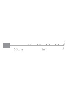 Microlight LED - 2 m - 40 mehrfürbige Lampen - silberner... 2
