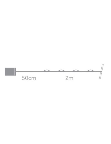 Microlight LED - 2 m - 40 warm white lamps -...