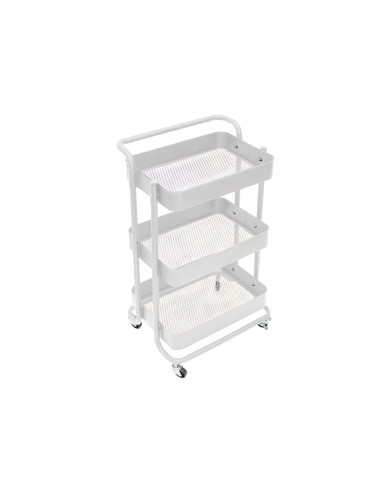 Kitchen trolley - Metal - White - 46 x 35 x 76,5 cm