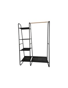 Kledingrek met legplanken - Metaal - Zwart - 100 x 40 x...