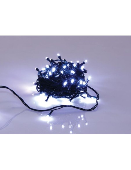 Novalight LED - 12 m - 80 lampes blanches - fil vert