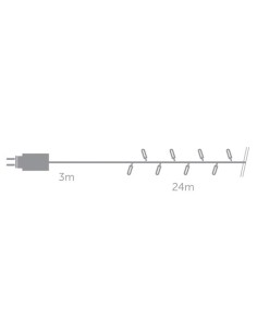 Novalight LED - 24 m - 160  white lamps - green wire 2