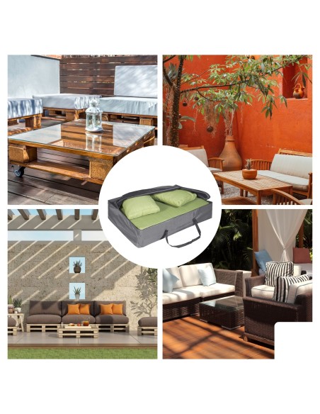 Outdoor cover bag for pallet cushions