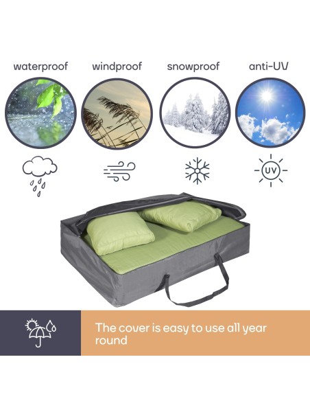 Outdoor cover bag for pallet cushions