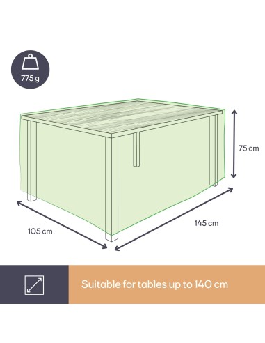 Buitenhoes voor tafel tot 140 cm