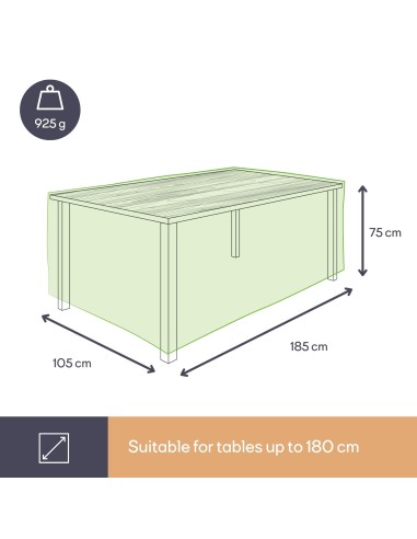 Outdoor cover for table up to 180 cm