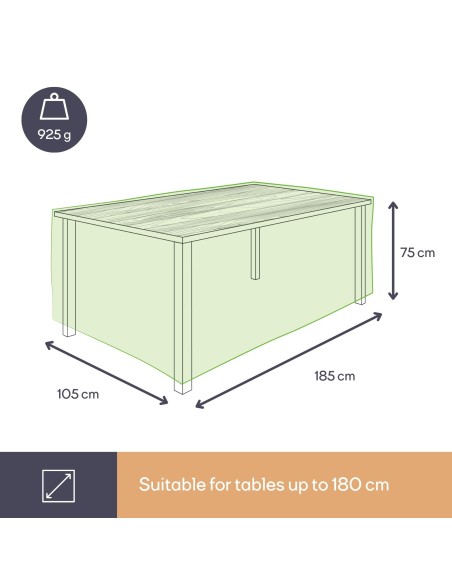 Outdoor cover for table up to 180 cm