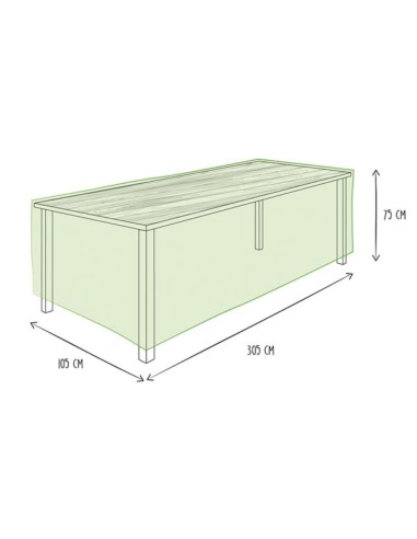Schutzhülle für Gartentisch - max. 300 cm