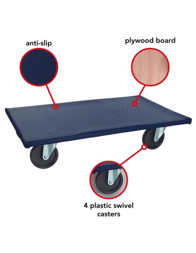 TRANSPORT-ROLLER - RECHTECKIG - 650 x 400 mm -...