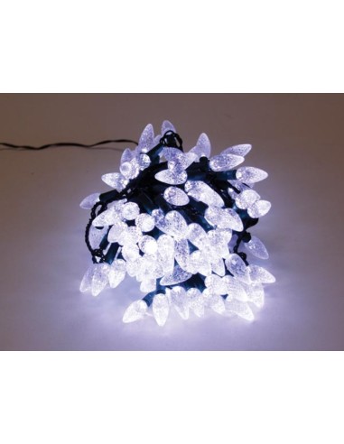 Strawberry Light LED - 12 m - 120 lámparas blancas - cable verde - 24 V