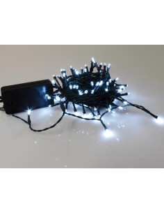 Smart Light LED - 10 m - 100 white lamps - green wire -...