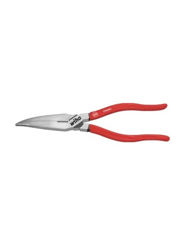 Wiha Classic needle nose pliers with cutting edge curved shape, approx. 40° (26723) 160 mm