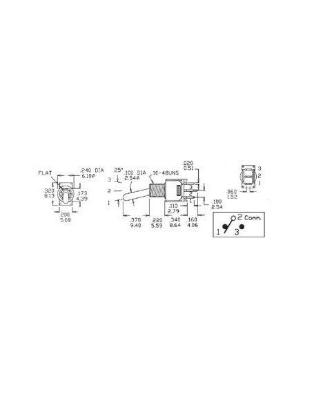 KIPPSCHALTER - SUBMINIATUR - VERTIKAL (PCB NO THD) 1P ON-(EIN)